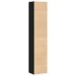 Preview: Bücherregal Eiche Schwarz 40 x 30 x 189 cm Holzwerkstoff