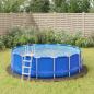 Preview: ARDEBO.de - Pool-Bodentuch Hellgrau Ø396 cm Polyester Geotextil