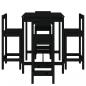 Preview: 5-tlg. Gartenbar-Set Schwarz Massivholz Kiefer