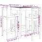 Preview: 5-tlg. Gartenbar-Set Schwarz Massivholz Kiefer