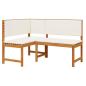 Preview: Gartenbänke Set 2 pcs Braun Massivholz Akazie