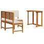 Preview: Gartenbänke Set 2 pcs Braun Massivholz Akazie