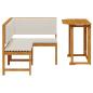 Preview: Gartenbänke Set 2 pcs Braun Massivholz Akazie