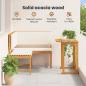Preview: Gartenbänke Set 2 pcs Braun Massivholz Akazie