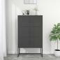 Preview: ARDEBO.de - Highboard Anthrazit 80x35x135 cm Stahl