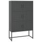 Preview: Highboard Anthrazit 80x35x135 cm Stahl