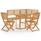 Preview: 4-tlg. Bistro-Set Massivholz Akazie