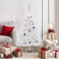 Preview: Künstlicher Weihnachtsbaum Weiß 68 x 68 x 120 cm PVC und Metall