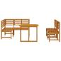 Preview: Gartenbänke Set 4 pcs Braun Akazie Massivholz