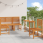 Preview: Gartenbänke Set 4 pcs Braun Akazie Massivholz