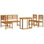Preview: Gartenbänke Set 4 pcs Braun Akazie Massivholz