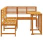 Preview: Gartenbänke Set 3 pcs Braun Massivholz Akazie