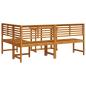 Preview: Gartenbänke Set 3 pcs Braun Massivholz Akazie