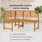 Preview: Gartenbänke Set 3 pcs Braun Massivholz Akazie