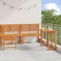 Preview: Gartenbänke Set 3 pcs Braun Massivholz Akazie