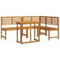 Preview: Gartenbänke Set 3 pcs Braun Massivholz Akazie