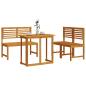 Preview: Garten Bistro Set 3 pcs Braun Massivholz Akazie