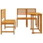 Preview: Garten Bistro Set 3 pcs Braun Massivholz Akazie