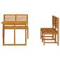Preview: Garten Bistro Set 3 pcs Braun Massivholz Akazie