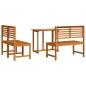 Preview: Garten Bistro Set 3 pcs Braun Massivholz Akazie