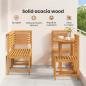 Preview: Garten Bistro Set 5 pcs Braun Massivholz Akazie