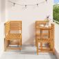 Preview: Garten Bistro Set 5 pcs Braun Massivholz Akazie