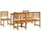 Preview: Garten Bistro Set 5 pcs Braun Massivholz Akazie