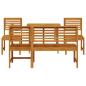Preview: Garten Bistro Set 5 pcs Braun Massivholz Akazie