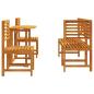 Preview: Garten Bistro Set 5 pcs Braun Massivholz Akazie
