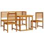 Preview: Garten Bistro Set 5 pcs Braun Massivholz Akazie