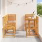 Preview: Garten Bistro Set 6 pcs Braun Massivholz Akazie