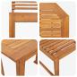 Preview: Garten Bistro Set 6 pcs Braun Massivholz Akazie