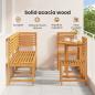 Preview: Garten Bistro Set 6 pcs Braun Massivholz Akazie