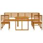 Preview: Garten Bistro Set 6 pcs Braun Massivholz Akazie