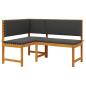 Preview: Gartenbänke Set 3 pcs Braun Massivholz Akazie