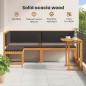 Preview: Gartenbänke Set 3 pcs Braun Massivholz Akazie