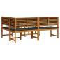 Preview: Gartenbänke Set 3 pcs Braun Massivholz Akazie
