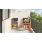 Preview: Garten Bistro Set 4 pcs Braun Massivholz Akazie
