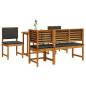 Preview: Garten Bistro Set 4 pcs Braun Massivholz Akazie