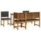 Preview: Garten Bistro Set 4 pcs Braun Massivholz Akazie