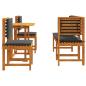 Preview: Garten Bistro Set 4 pcs Braun Massivholz Akazie