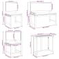 Preview: Garten Bistro Set 4 pcs Braun Massivholz Akazie