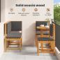 Preview: Garten Bistro Set 4 pcs Braun Massivholz Akazie