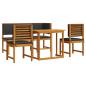 Preview: Garten Bistro Set 4 pcs Braun Massivholz Akazie