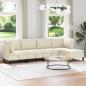 Preview: ARDEBO.de - Wohnzimmergarnitur 5 stk. Creme Stoff