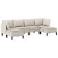 Preview: Wohnzimmergarnitur 6 stk. 6-Sitzer Hafer 280 x 140 x 82 cm