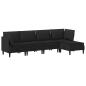 Preview: Wohnzimmergarnitur 5 stk. 5-Sitzer Schwarz 280 x 140 x 82 cm