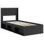 Preview: Bettgestell mit Stauraum und Kopfteil Schwarz 90 x 190 cm