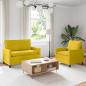 Preview: ARDEBO.de - Sofa Set 2 stk. Gelb Samt