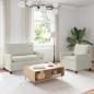 Preview: ARDEBO.de - Sofa Set 2 stk. Creme Samt